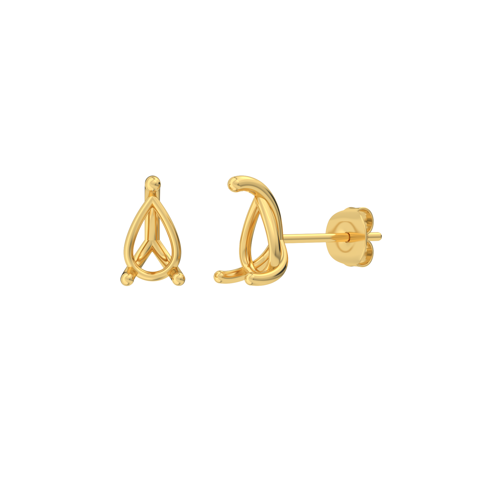 lab-grown-diamond-earrings-model-3-yellow-gold.png עגילי מרטיני לשיבוץ יהלומי מעבדה טיפה 0.7 קראט לכל יהלום, 1.4 קראט סה״כ – זהב 14K