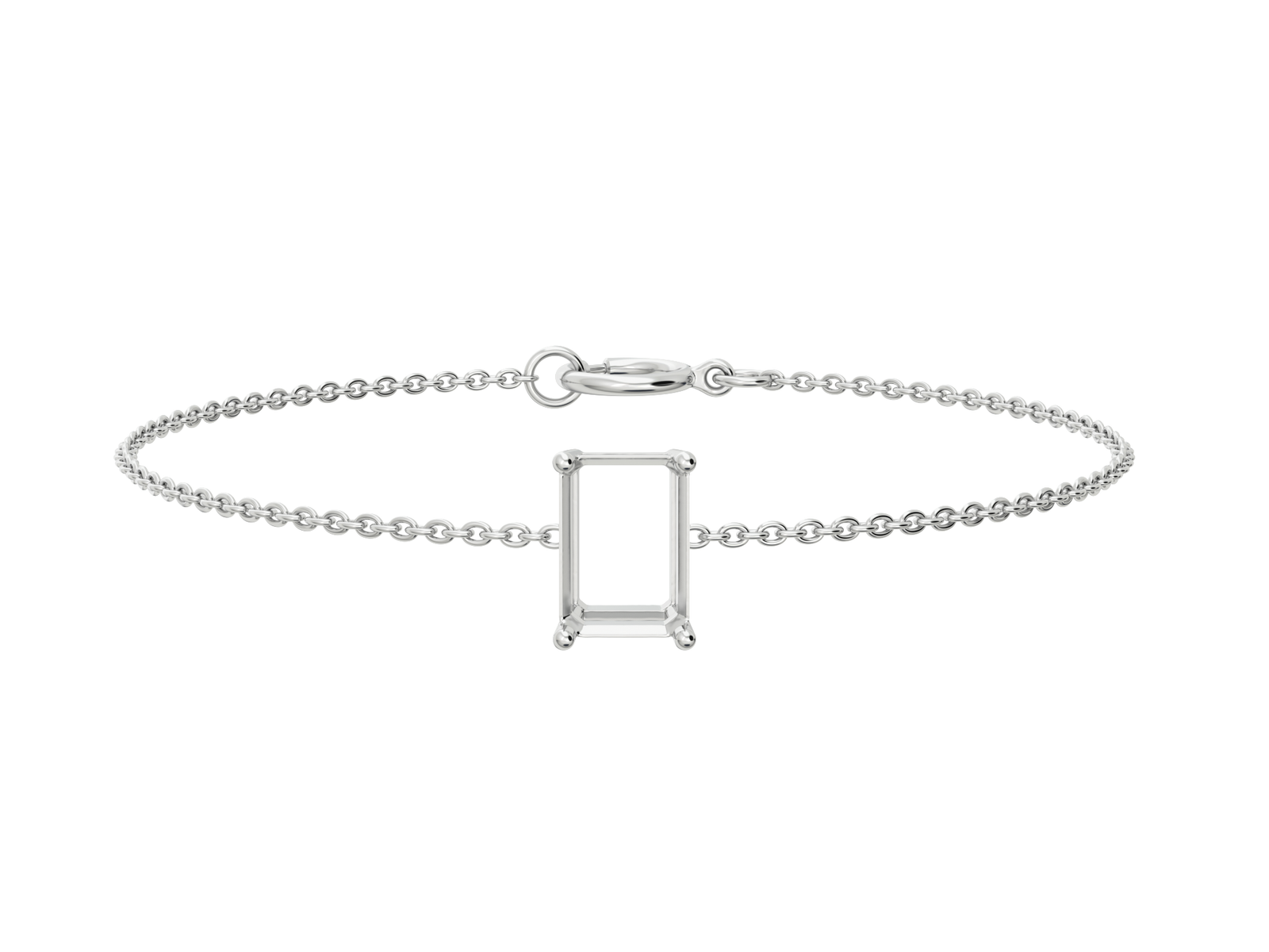 lab-grown-diamond-emerald-white-gold-vertical-basket-bracelet צמיד ל- יהלום מעבדה אמרלד 0.5 קראט לאורך – זהב 14K