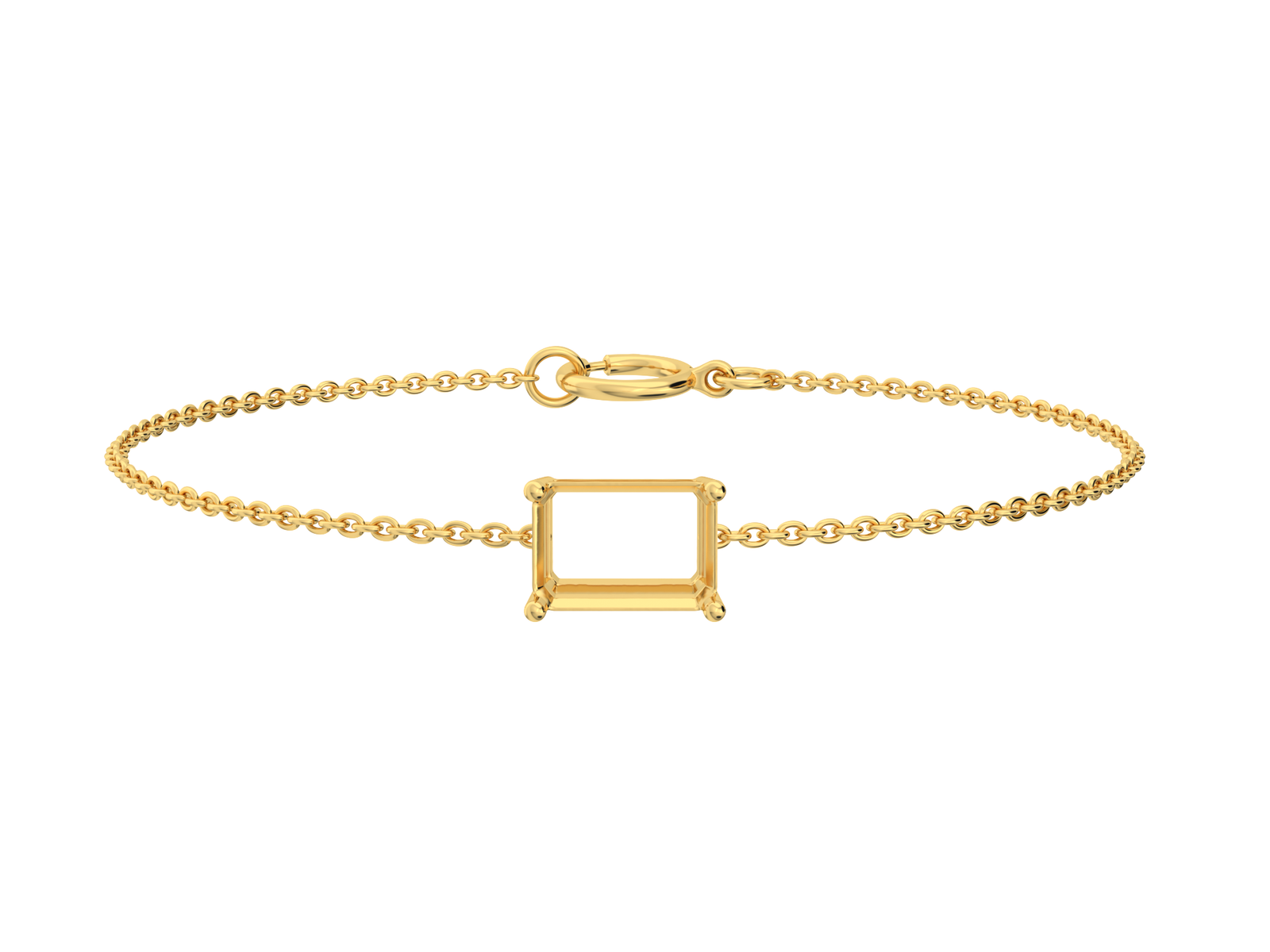 lab-grown-diamond-emerald-yellow-gold-horizontal-basket-bracelet צמיד ל- יהלום מעבדה אמרלד 0.5 קראט לרוחב – זהב 14K