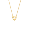 lab-grown-diamond-heart-yellow-gold-basket-necklace שרשרת יהלום מעבדה ל - לב - 2 קראט - זהב 14K