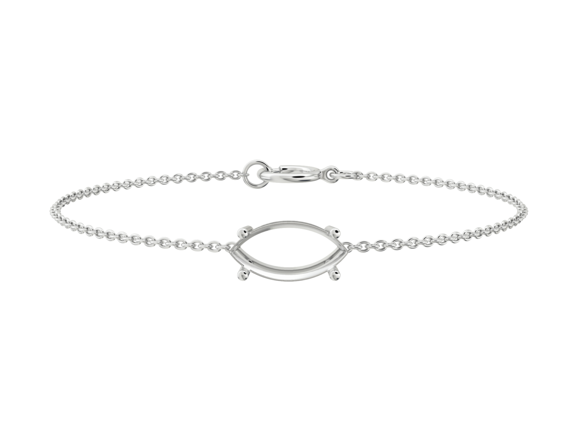 lab-grown-diamond-marquise-white-gold-horizontal-basket-bracelet צמיד ל- יהלום מעבדה מרקיזה 0.5 קראט לרוחב – זהב 14K