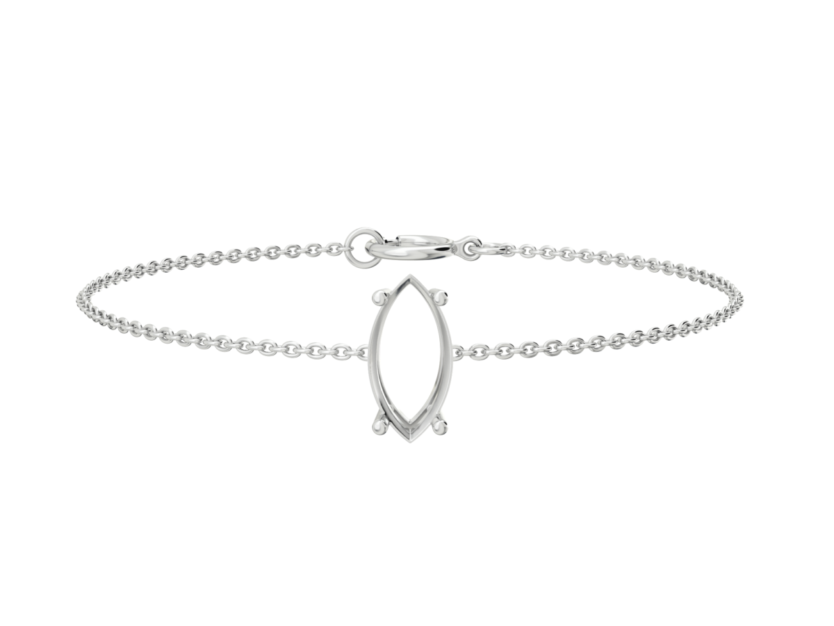 lab-grown-diamond-marquise-white-gold-vertical-basket-bracelet צמיד ל- יהלום מעבדה מרקיזה 0.5 קראט לאורך – זהב 14K