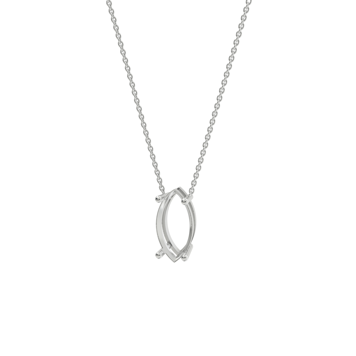 lab-grown-diamond-marquise-white-gold-vertical-basket-necklace שרשרת יהלום מעבדה ל - מרקיזה 0.5 קראט לאורך - זהב 14K