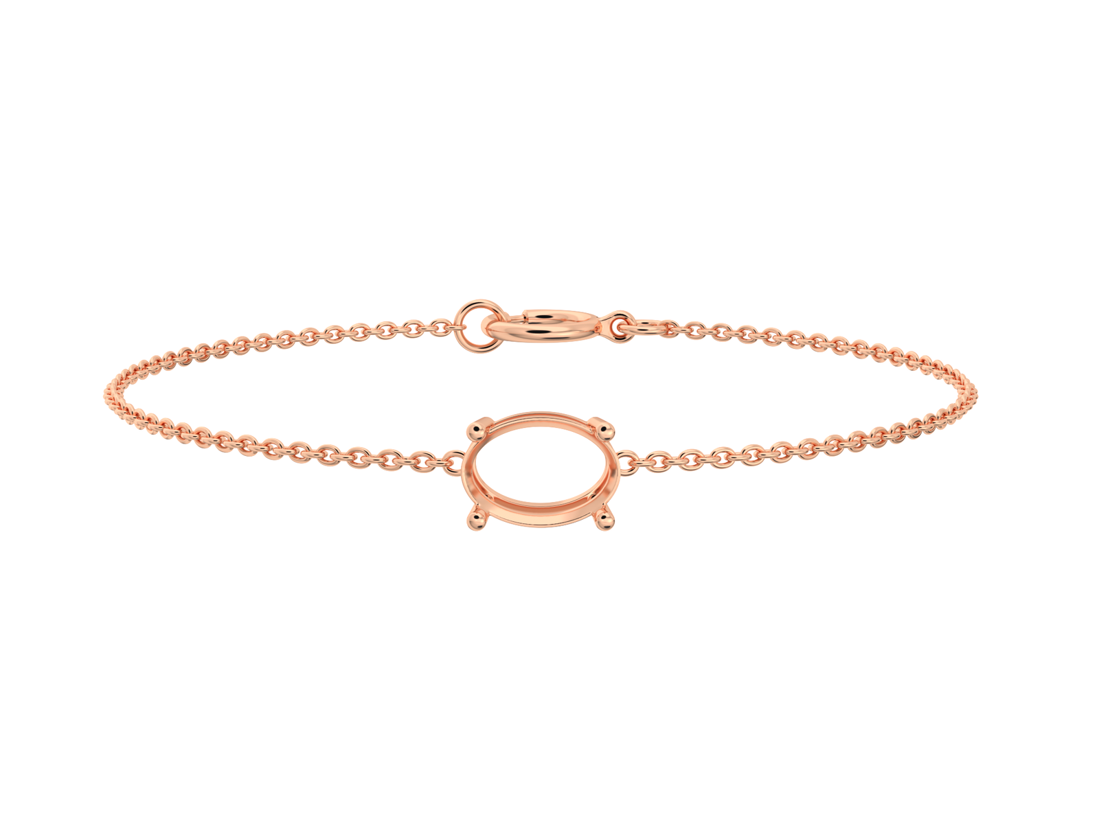 lab-grown-diamond-oval-rose-gold-horizontal-basket-bracelet צמיד ל- יהלום מעבדה אובל 0.5 קראט לרוחב – זהב 14K