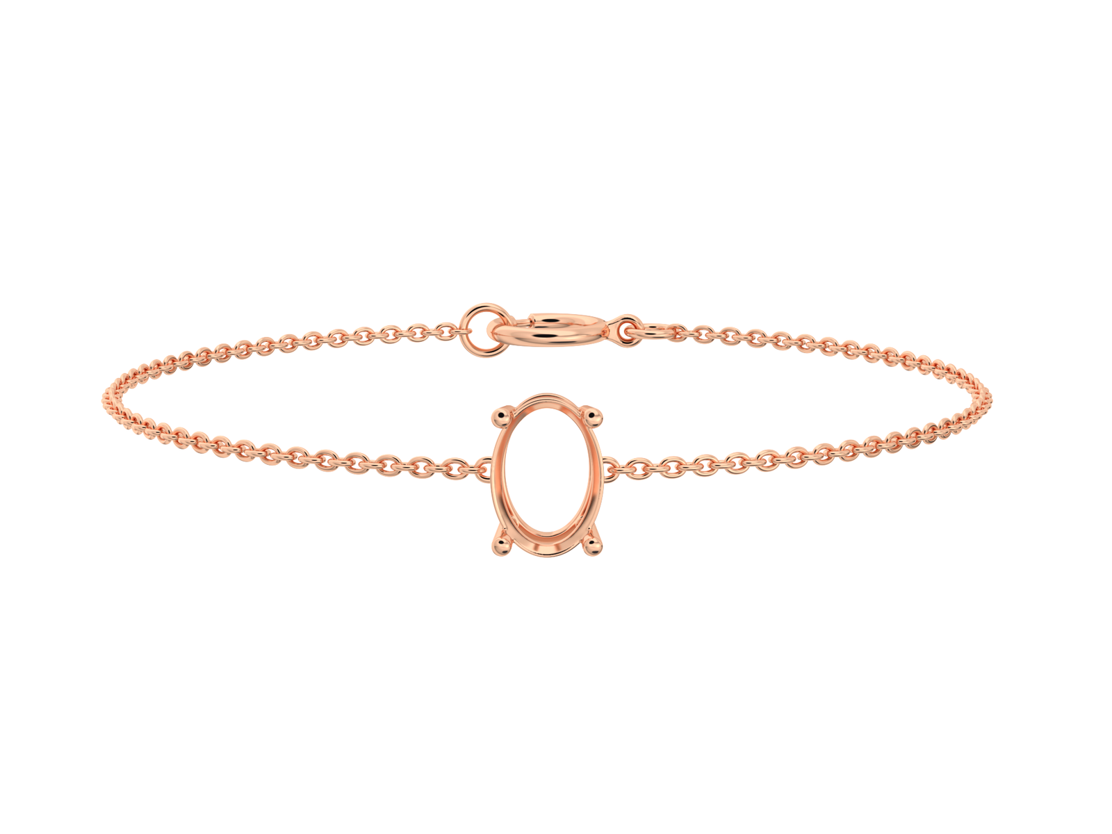 lab-grown-diamond-oval-rose-gold-vertical-basket-bracelet צמיד ל- יהלום מעבדה אובל 2 קראט לאורך – זהב 14K
