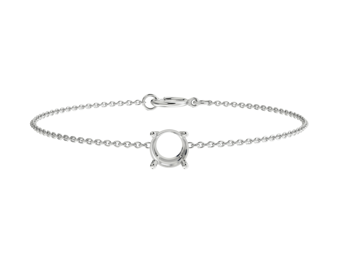 lab-grown-diamond-round-white-gold-basket-bracelet צמיד ל- יהלום מעבדה עגול 0.5 קראט – זהב 14K